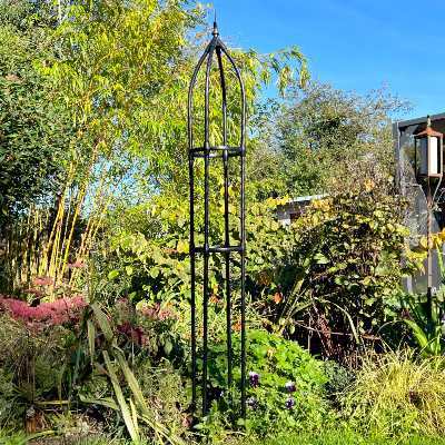 Plant Supports – Flower & Climbing Plant Supports - Metal Garden Obelisk & Support Trellis Frame for Climbing Plants & Flowers